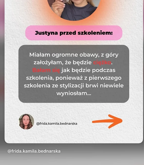 Opinia kursantki Justyny o obawach przed szkoleniem