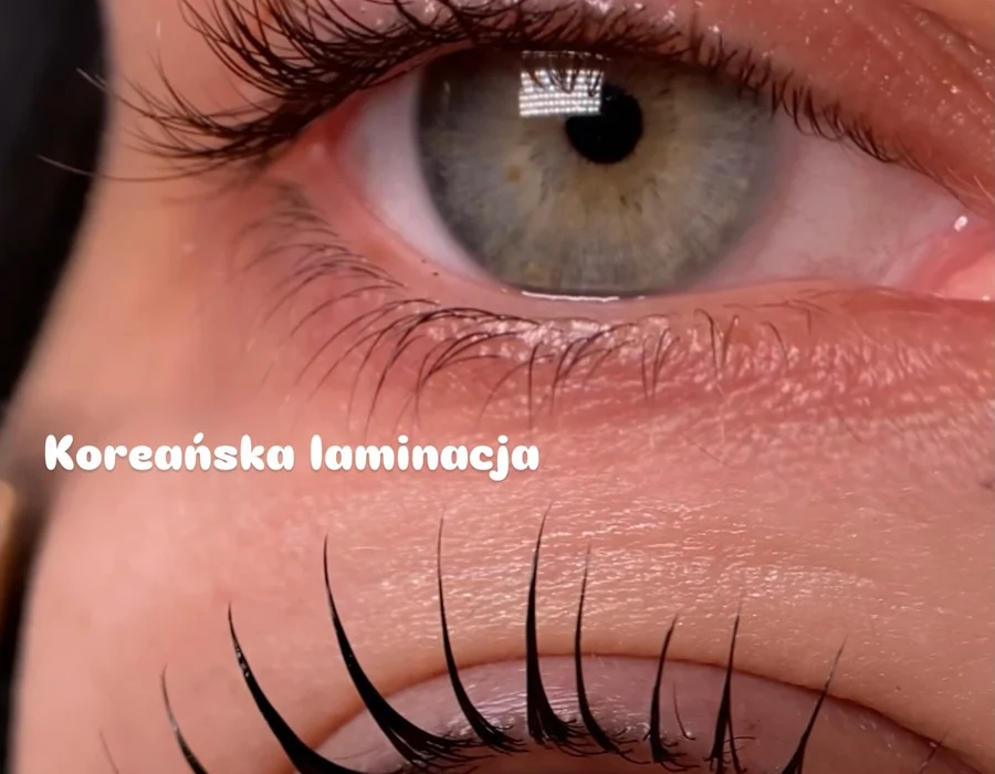 Efekt koreańskiej laminacji rzęs